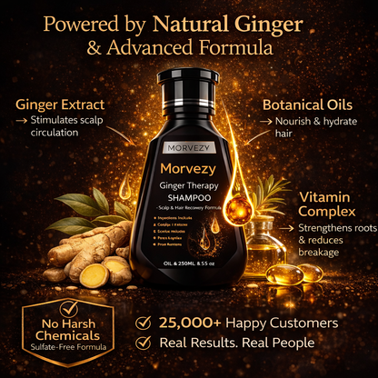 Morvezy™ Ginger Therapy Shampoo (250ml)